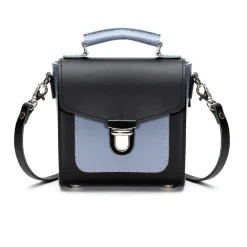 Zatchels Handmade Leather Sugarcube Plus - Blue Noir