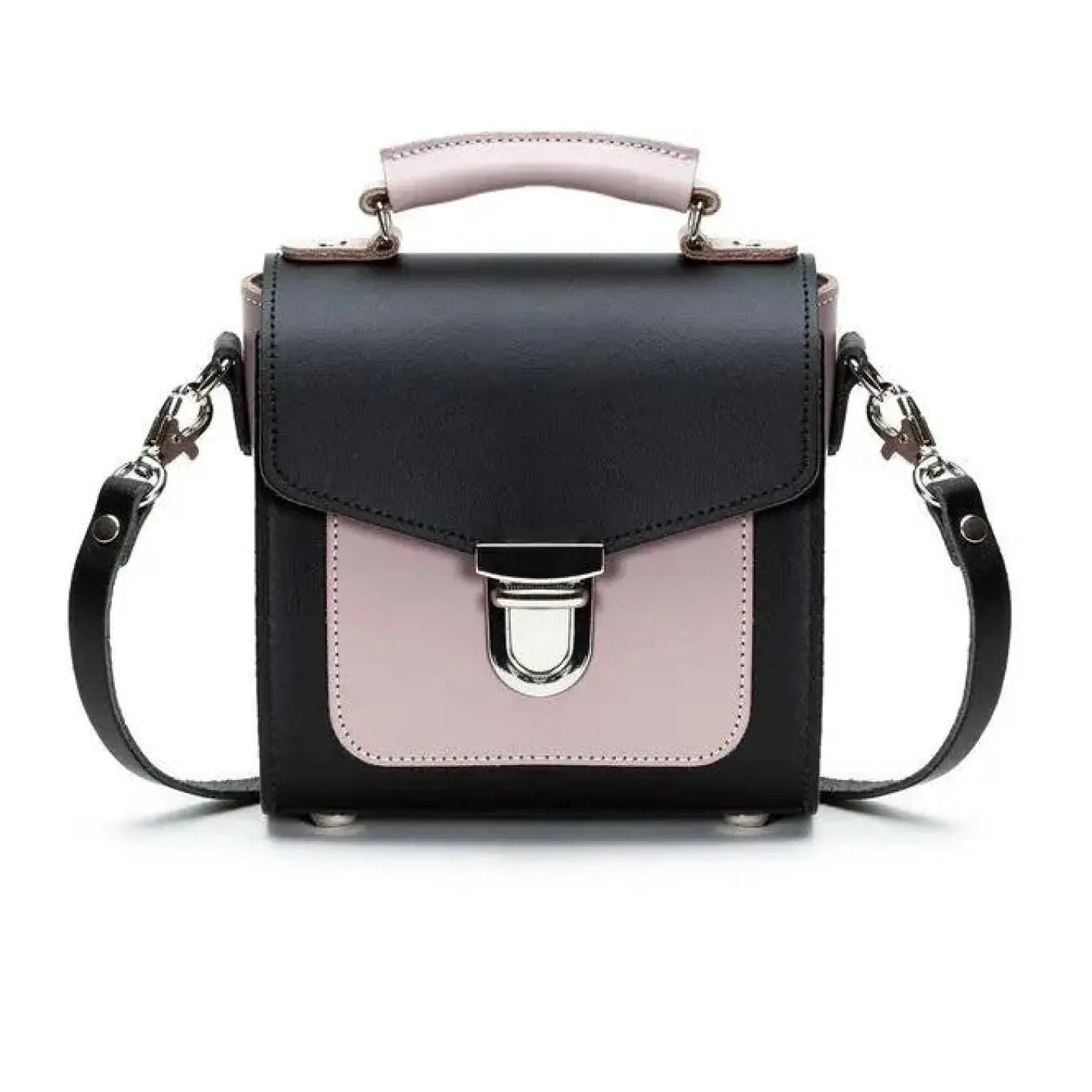 Zatchels Handmade Leather Sugarcube Rose Truffle Small Handbag