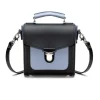Zatchels Handmade Leather Sugarcube Blue Noir Small Handbag