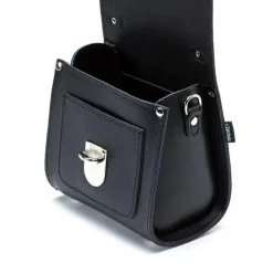 Zatchels Handmade Leather Sugarcube Black Small Handbag